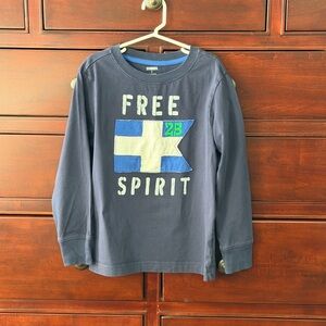 Gymboree Navy Blue Free Spirit Long Sleeve Tee